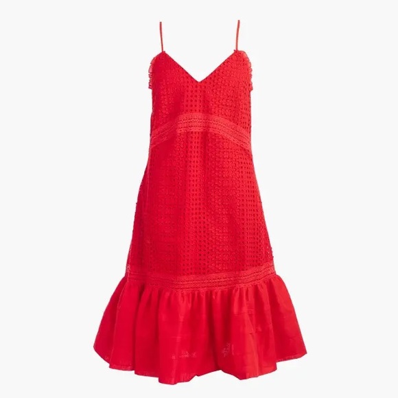 J. Crew Red Dress - Picture 1 of 3